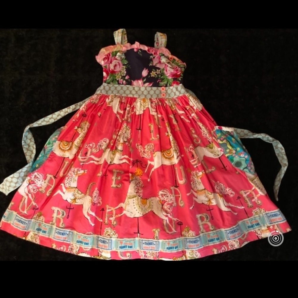 Matilda Jane Platinum Pink Carousel smart knot Dress